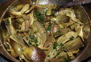 Braised Artichokes with Pecorino Cheese