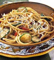 Bucatini Carbonara with Zucchini