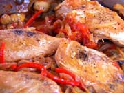 Chicken with Sweet and Hot Red Peppers