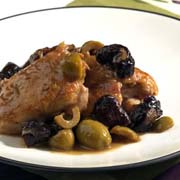 Chicken Braised with Green Olives