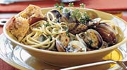 Steamed Clams with Linguini