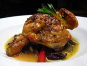 Rock Cornish Game Hens Stuffed with Chili Peppers