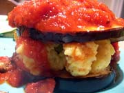 Eggplant-Polenta Stacks with Tomato Sauce