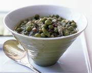 Fava Bean, Pea, and Artichoke Stew