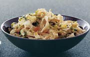 Fettuccine with Brussels Sprouts and Pine Nuts