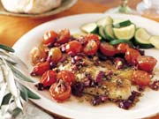 Sauteed Fish with Olives and Cherry Tomatoes