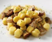 Ricotta Gnocchi With Mixed Mushrooms and Prosciutto Sauce