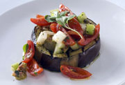 Grilled Eggplant with Caponata Salsa