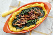 Mushrooms and Kale with Creamy Polenta