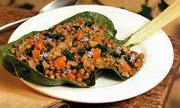 Lentils with Sausage and Swiss Chard