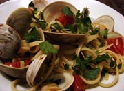 Linguine with Clams and Arugula