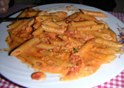 Penne with Gorgonzola Cheese and Tomatoes