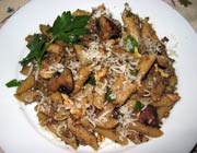 Penne with Dried Porcini and Prosciutto