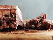 Rack of Pork Stuffed with Sausage