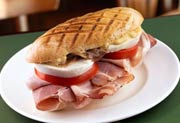 Prosciutto, Mozzarella, Tomato, and Basil Sandwiches