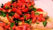 Red Snapper with Tomatoes, Black Olives and Capers