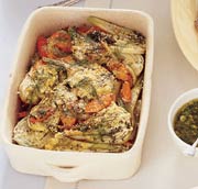 Roasted Carrots and Fennel with Pecorino Cheese