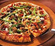 Spicy Sausage and Gorgonzola Pizza