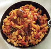 Sausages with White Beans in Tomato Sauce