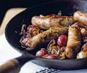 Sausages with Black Grapes
