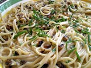 Spaghetti with Walnut Sage Pesto