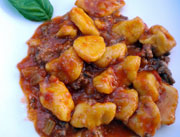 Squash Gnocchi with Meat Sauce