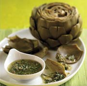Steamed Artichokes with Salsa Verde