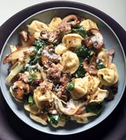 Tortellini with Sausage, Fennel, and Mushrooms